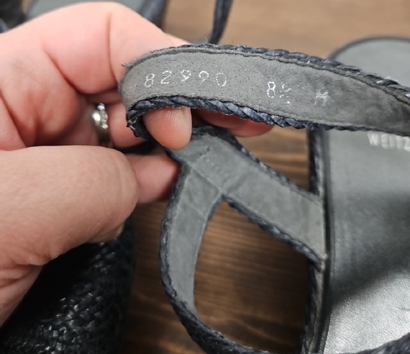 Stuart Weitzman Black Barbados Raffia Platform Sandals - Size 8.5 - Picture 9 of 13